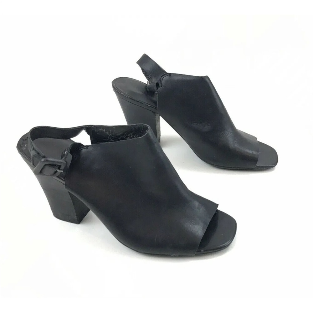 Franco Sarto Nubuck Leather Open Toe Slingbacks - Picture 2 of 10